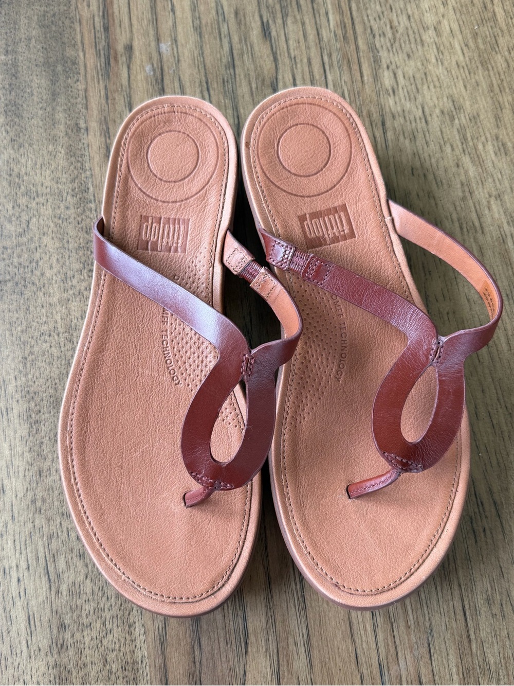 Fitflop Strata Toe-Thong Leather Sandals